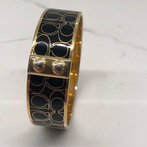 Coach Enamel Gold & Black Bracelet